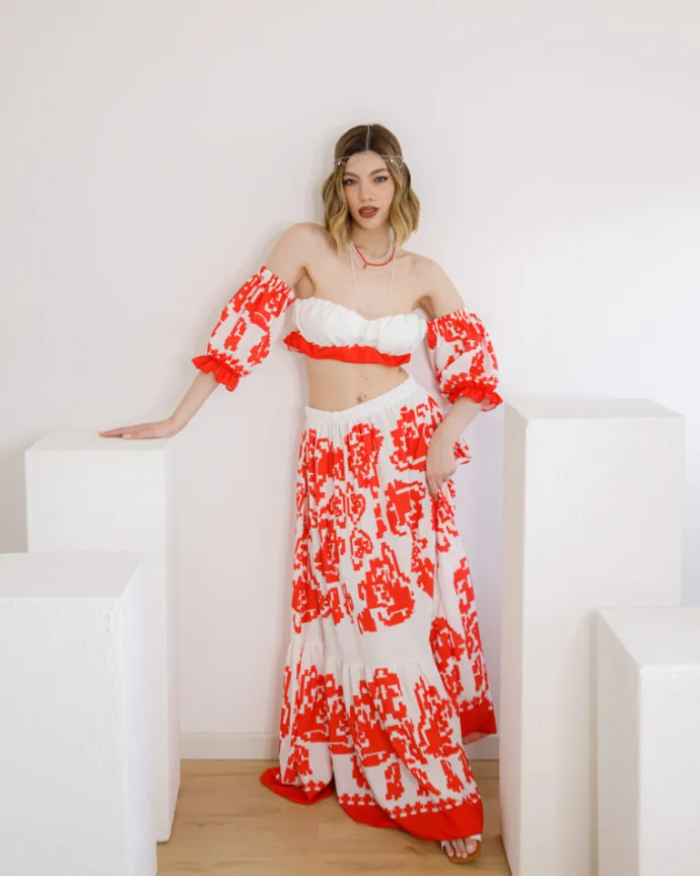 Coord-set con gonna lunga – 61051