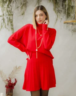 Coord-set con gonna plissè – 78365