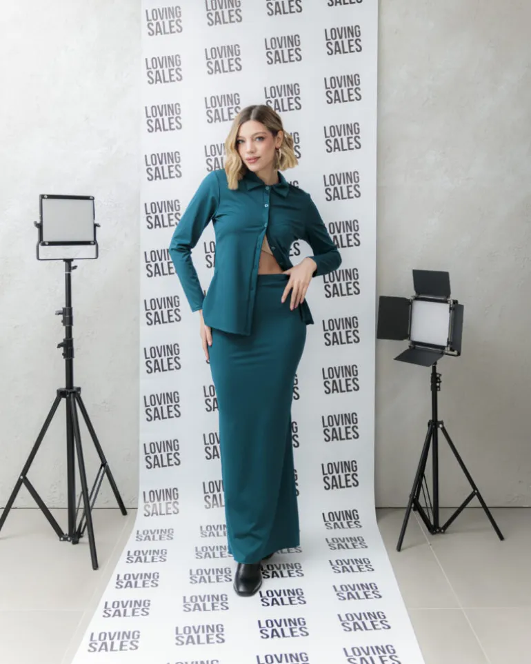 Coord-set in lycra con longuette – 8529