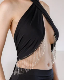 Coord-set in lycra con strass – 23S25029