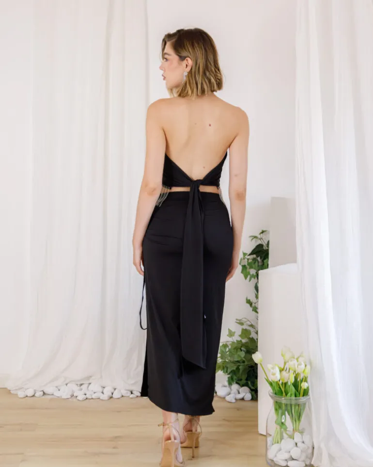 Coord-set in lycra con strass – 23S25029