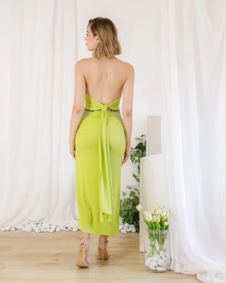 Coord-set in lycra con strass – 23S25029