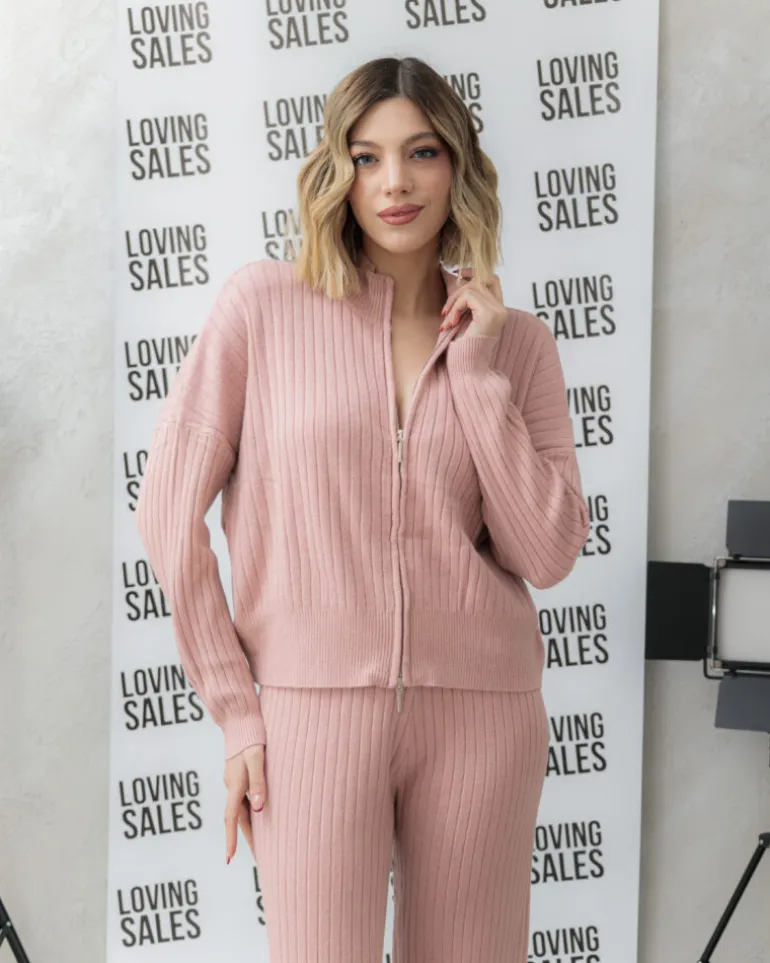 Coord-set in maglia con zip – G112