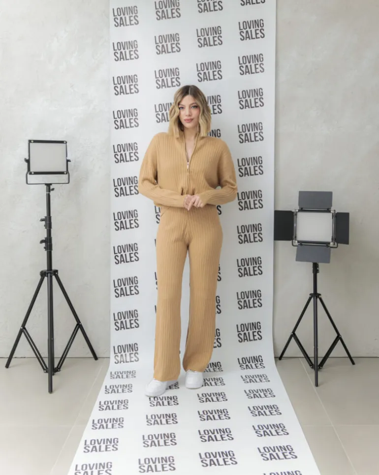 Coord-set in maglia con zip – G112