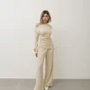 Coord-set in texture con pantaloni palazzo – 9778