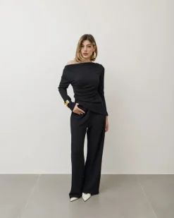 Coord-set in texture con pantaloni palazzo – 9778