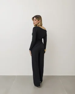 Coord-set in texture con pantaloni palazzo – 9778