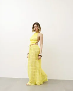 Coord-set in tulle con gonna giallo – 1922