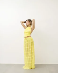 Coord-set in tulle con gonna giallo – 1922