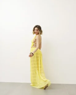 Coord-set in tulle con gonna giallo – 1922