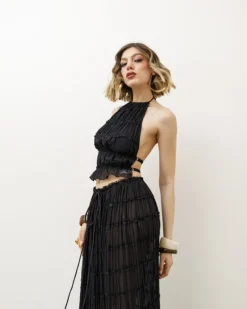 Coord-set in tulle con gonna nero – 1922