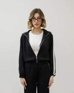 Coord-set jogger con banda nero – 21911