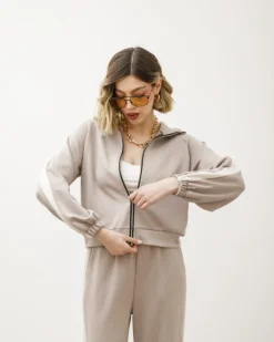 Coord-set jogger con banda tortora – 21911