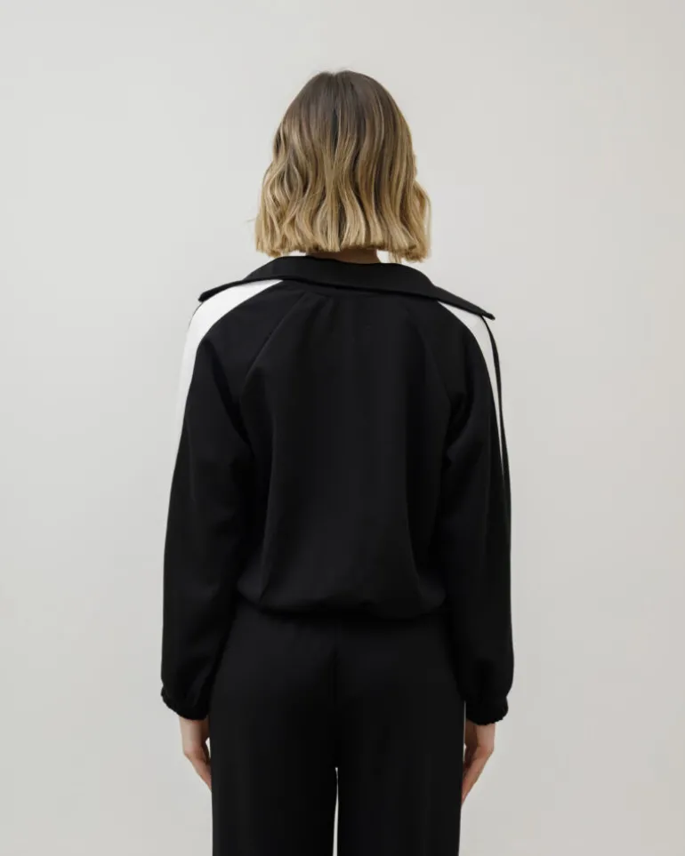 Coord-set jogger con banda nero – 21911