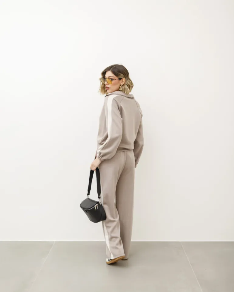 Coord-set jogger con banda tortora – 21911
