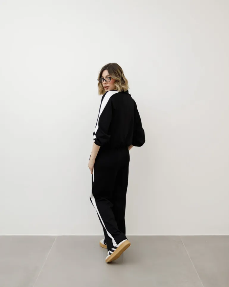 Coord-set jogger con banda nero – 21911