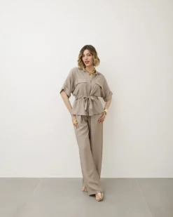 Coord-set morbido con coulisse – 7285