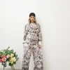 Coord-set stampato in misto lino – EC7917