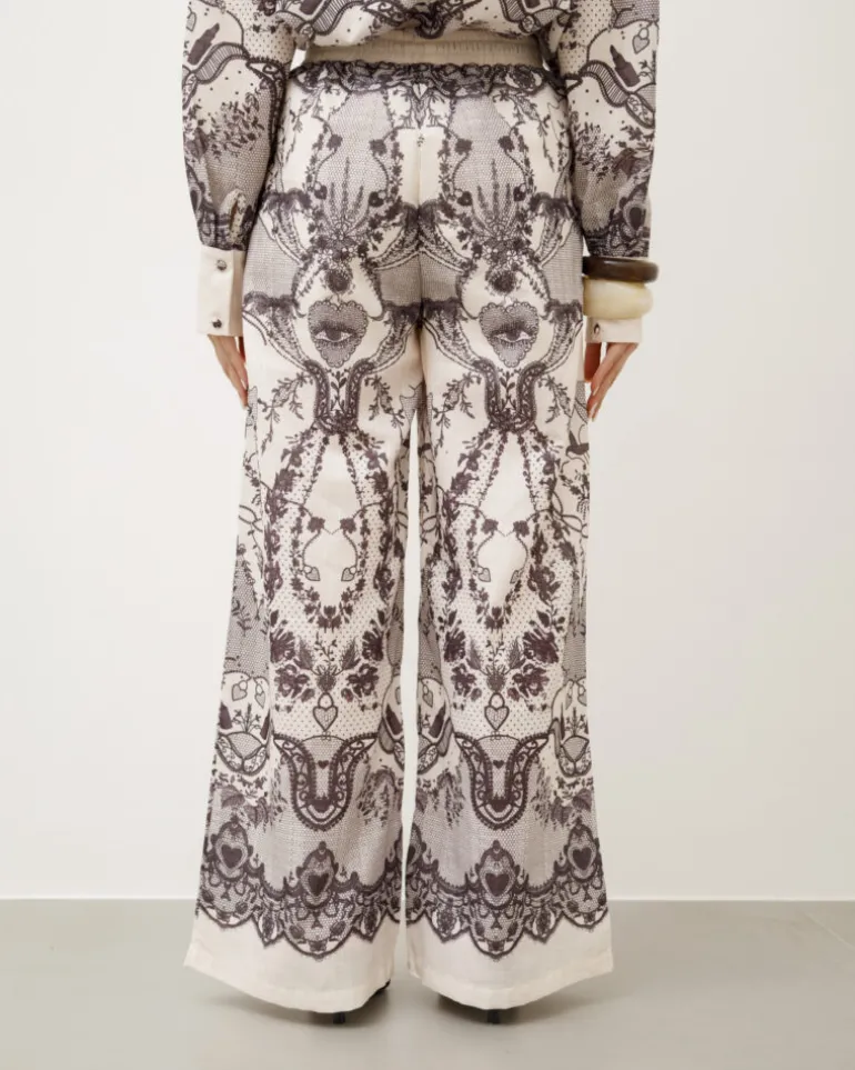 Coord-set stampato in misto lino – EC7917
