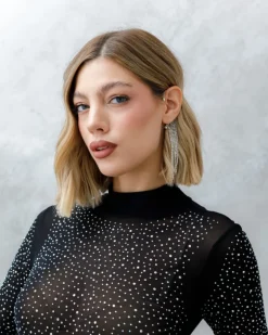 Ear-cuff con strass pendenti – 420-92