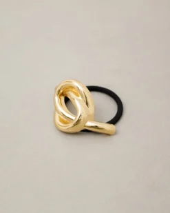 Elastico per capelli con nodo metallico – 112236