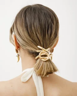 Elastico per capelli con nodo metallico – 112236