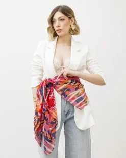 Foulard in viscosa stampato – 1299