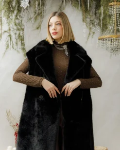 Gilet lungo in eco-fur – JOYV0477