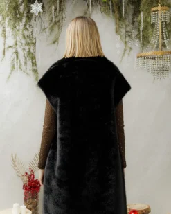 Gilet lungo in eco-fur – JOYV0477