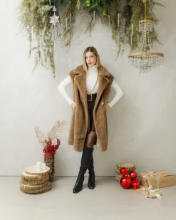 Gilet lungo in eco-fur – JOYV0477