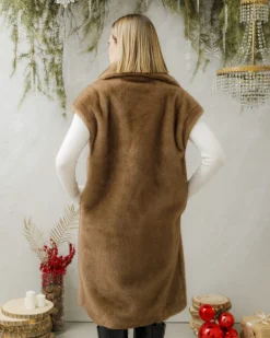 Gilet lungo in eco-fur – JOYV0477