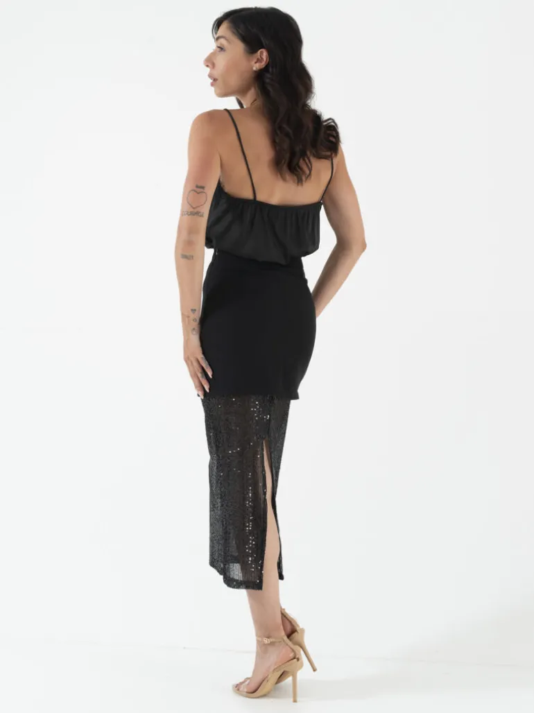 Gonna longuette combinata – 0025