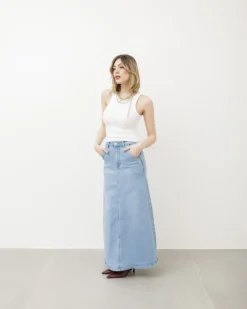 Gonna lunga in denim – 8614