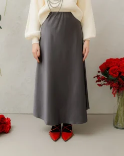 Gonna midi satin – 16606