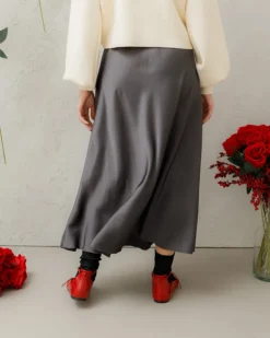 Gonna midi satin – 16606