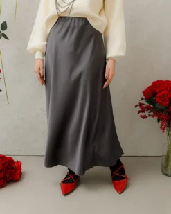 Gonna midi satin – 16606