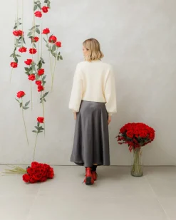 Gonna midi satin – 16606