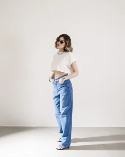 Jeans baggy blu marino – ALI02