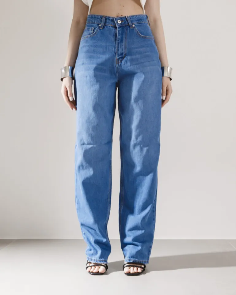 Jeans baggy blu marino – ALI02