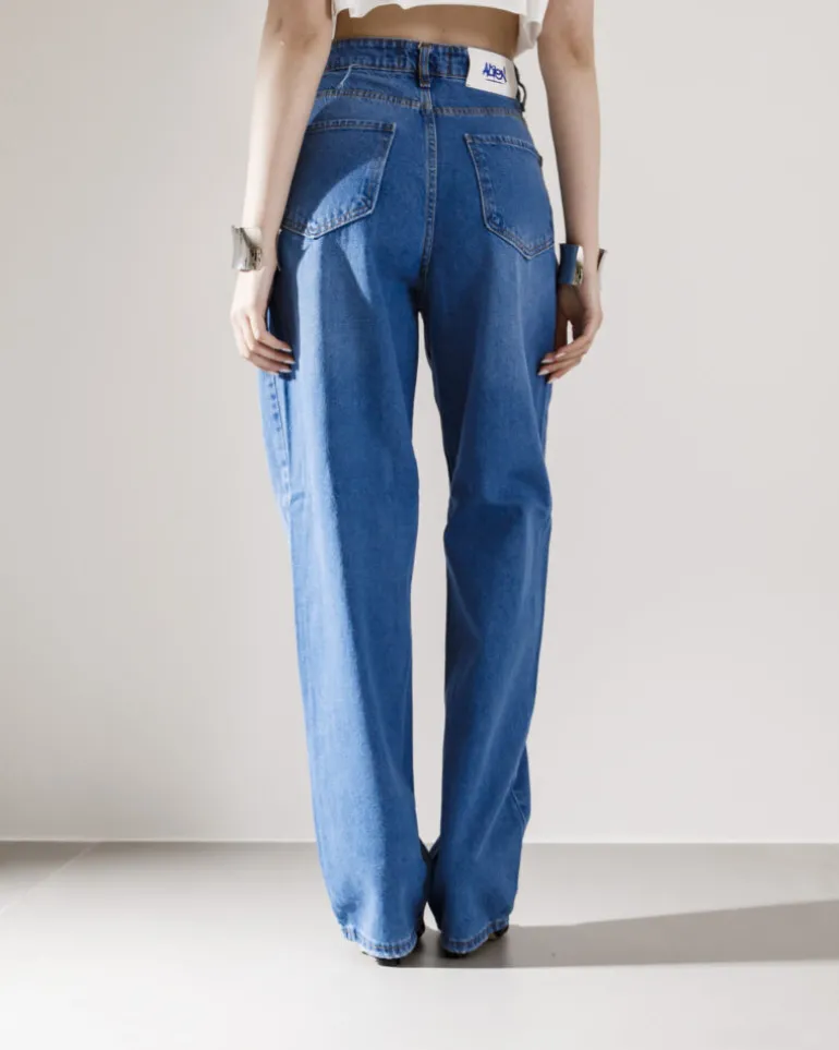 Jeans baggy blu marino – ALI02