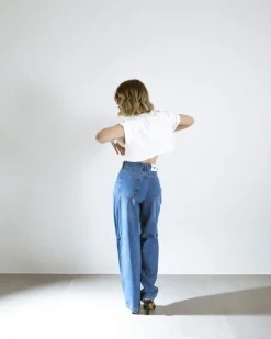 Jeans baggy blu marino – ALI02