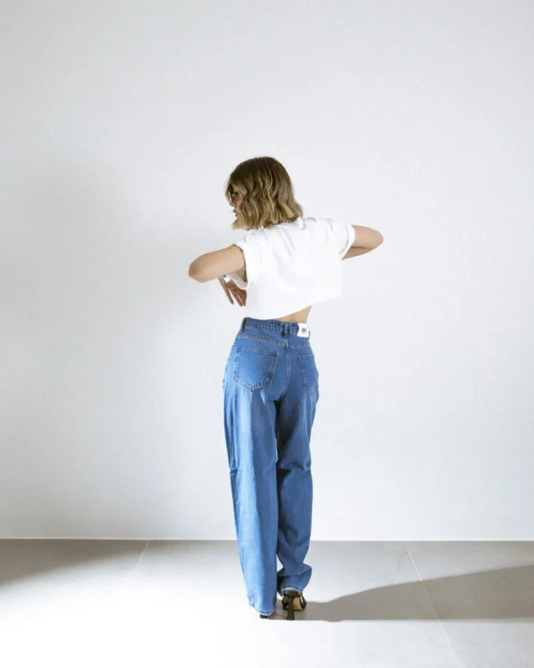 Jeans baggy blu marino – ALI02