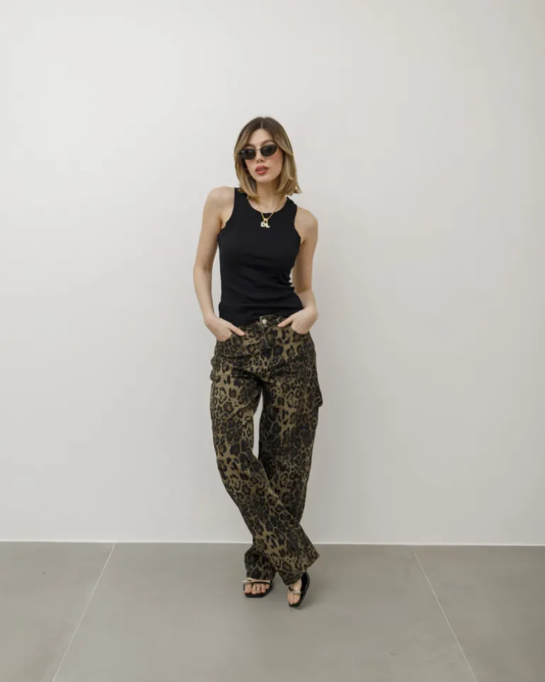 Jeans ballon animalier – 8548