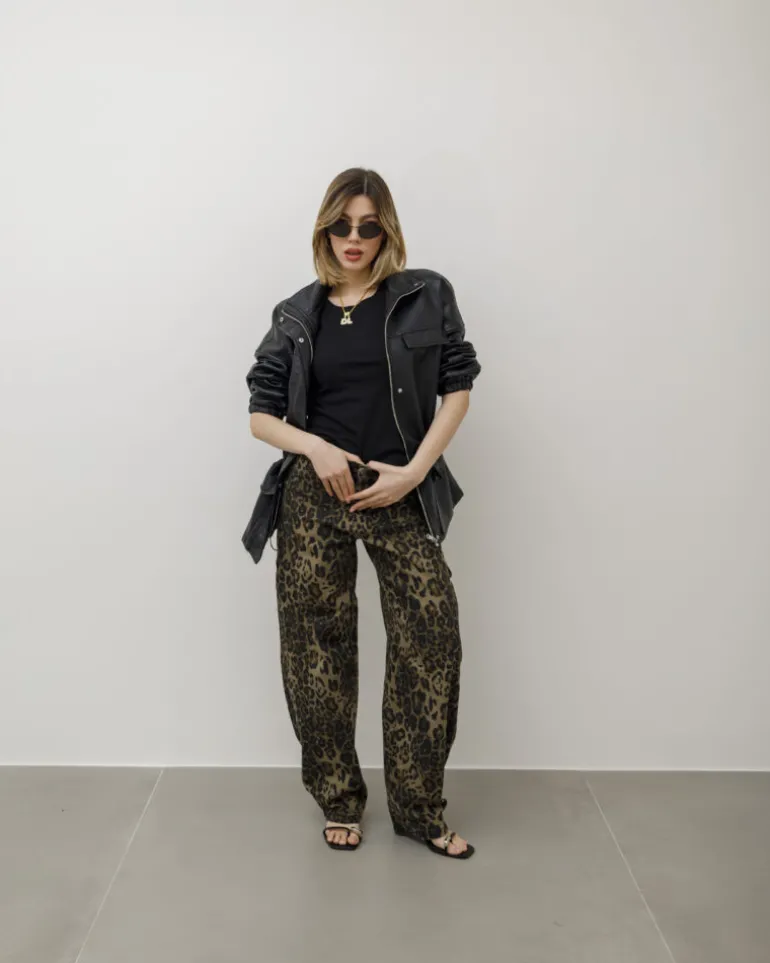 Jeans ballon animalier – 8548