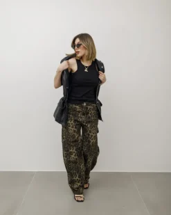 Jeans ballon animalier – 8548