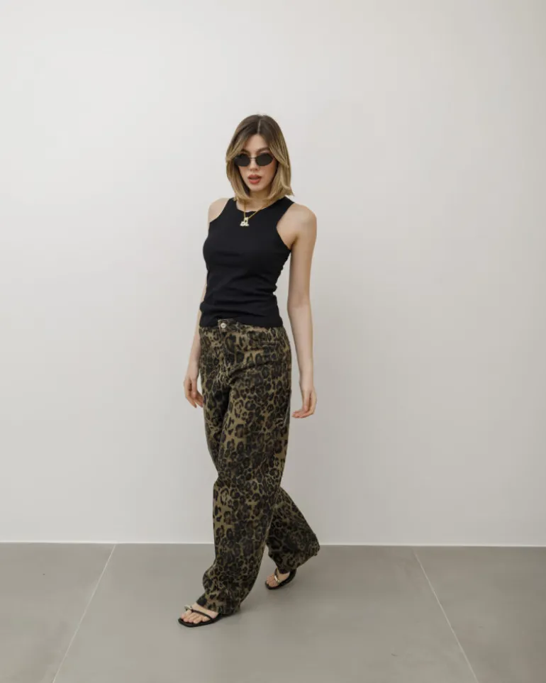 Jeans ballon animalier – 8548