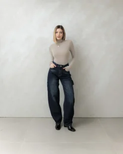 Jeans ballon blu scuro – 7844