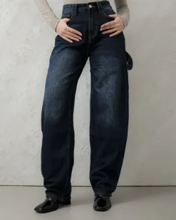 Jeans ballon blu scuro – 7844