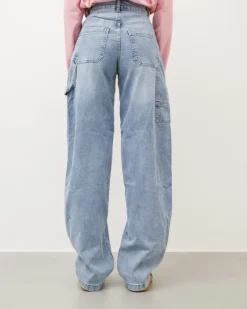Jeans ballon cargo blu – 8679