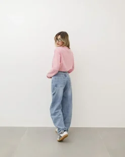 Jeans ballon cargo blu – 8679